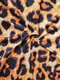 Leopard Lips Print Flare Pants Two Piece Set SH-390720