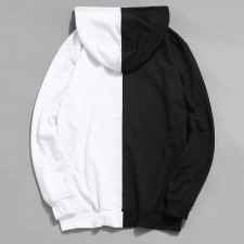 Trendy Men's Color Block Hooded Sweatshirt GXWF-001