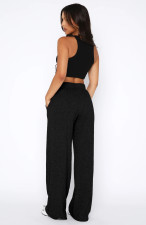 Solid Color Loose Straight Pant MZ-2814