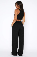 Solid Color Loose Straight Pant MZ-2814