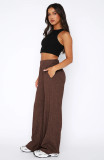 Solid Color Loose Straight Pant MZ-2814
