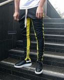 Men Stripe Patchwork Zipper Sport Pant GXWF-CK-16