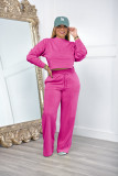 Solid Color Sweatshirt And Pants Thickened 2 Piece Set  AIL-253