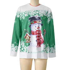 Christmas Print Long Sleeve Sweatshirt SH-390823