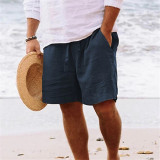Men's Plus Size Fashion Beach Solid Color Short GXWF-txz