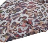 Leopard Print Deep V Neck Long Sleeve Wide Leg Jumpsuit BY-X6610