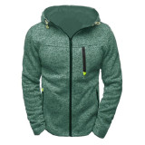 Men's Plus Size Casual Sport Long Slleve Plush Hooded Sweatshirt GXWF-ZL-KJ-W12