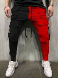 Men's Plus Size Color Block Casual Sport Pants GXWF-K937