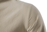 Men's Casual Beach Stand Collar Long Sleeve Shirt GXWF-gy
