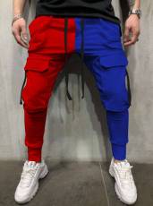 Men's Plus Size Color Block Casual Sport Pants GXWF-K937