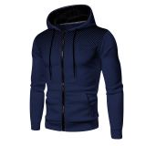 Men's Plus Size Casual Sports Fitness Zipper Hooded Sweatshirt GXWF-KJ-W16