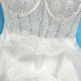 Plus Size Hot Diamond Sling Mesh Splicing Cake Dress NY-2820