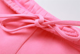 Fashion Print Long Sleeve Sweatshirt And Shorts Two Piece Set XEF-35856