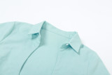 Solid Color Short Sleeve Tie Up Tops XEF-33701