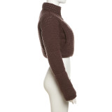 Fashion Long Sleeve Zipper Padded Cotton Coats XEF-34630
