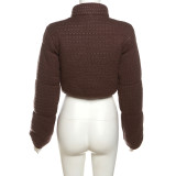 Fashion Long Sleeve Zipper Padded Cotton Coats XEF-34630