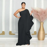 Plus Size Sexy One Shoulder Sleeveless Jumpsuit NY-2816