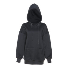 Fashion Hooded Letter Hot Drill Loose Sweatshirt XEF-36147