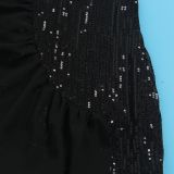 Plus Size Sequin Patchwork Sleeveless Tube Tops Maxi Dress NY-2863