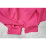 Fashion Irregular Cardigan Solid Color Loose Dress NNWF-10324