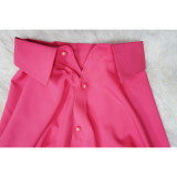 Fashion Irregular Cardigan Solid Color Loose Dress NNWF-10324