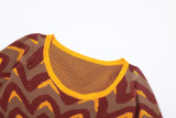 Fashion Knit Contrast Color Bodycon Dress XEF-33017