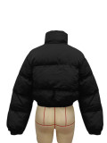 Long Sleeve Zip Short Down Jacket Coat SH-390799