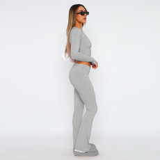 Casual Letter Print Long Sleeve Loose Two Piece Pants Set CXLF-8163