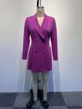 Plus Size Solid Color Hot Drill Blazer Coat NY-2878
