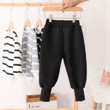 Kids Boy Girt Warm Thickened Solid Color Harem Pants YKTZ-A13