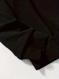 Plus Size Black Long Sleeve Sport Sweatshirt YIM-371