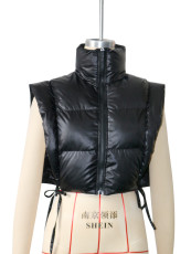 Zipper Lacing Cotton Vest Bread Clothes Vest SH-390864