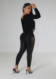 Long Sleeve Hollow Out Sexy Nightclub Jumpsuit ME-8449