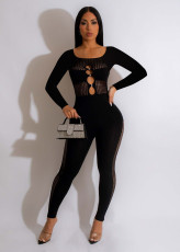 Long Sleeve Hollow Out Sexy Nightclub Jumpsuit ME-8449
