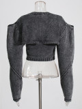 Fashion Vest Pullover Crew Neck Knit Two Piece Set DF-TSE638569