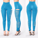 Solid Color Side Holes Sport Pant MAE-6266