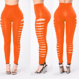 Solid Color Side Holes Sport Pant MAE-6266