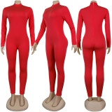 Long Sleeve Solid Color Tight Jumpsuit SFY-Z066
