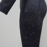 Zipper Long Sleeve Top And Pants 2 Piece Set YF-10659