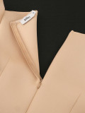 Plus Size Ruffled Sleeve Pleated Midi Dress GKEN-AM220728