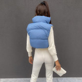 Reversible Wear Zipper Vest Warm Cotton Jacket GBTF-8099DN