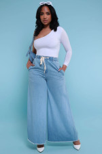 Casual Loose Wide Leg Jeans YMEF-51035