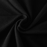 Black Casual Sling Slim Maxi Dress MZ-2824