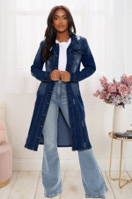 Denim Trench Coat Vintage Jacket GKNF-TSC-9032