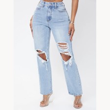 Holes Washed Casual Jeans GKNF-TS-7069