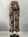Loose Straight Camouflage Printed Pants GSMJ-6937