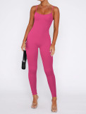 Tight Sling Solid Color Backless Jumpsuit MZ-2831