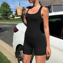 Solid Color Sleeveless Tight Romper MZ-2827