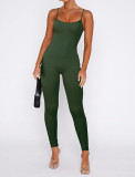 Tight Sling Solid Color Backless Jumpsuit MZ-2831