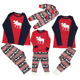 Elk Printed Parent-Child Home Long Sleeve Christmas Suit GSGS-0512